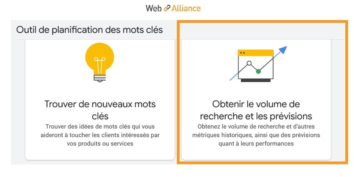 volume recherche keyword planner