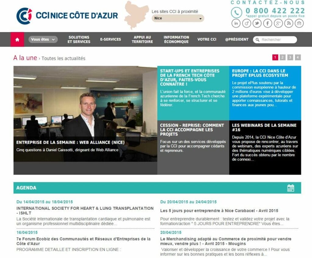 CCI Nice Cote Azur - Web Alliance