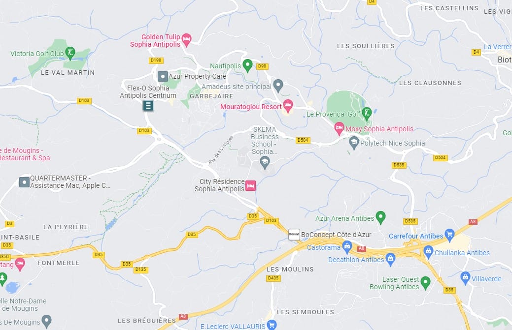 Carte Nice geolocalisation 