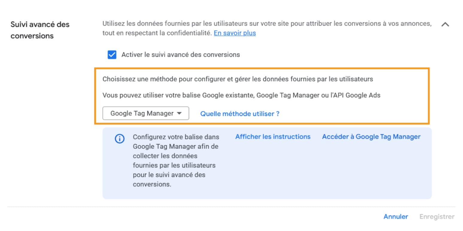 conversion gtag manager