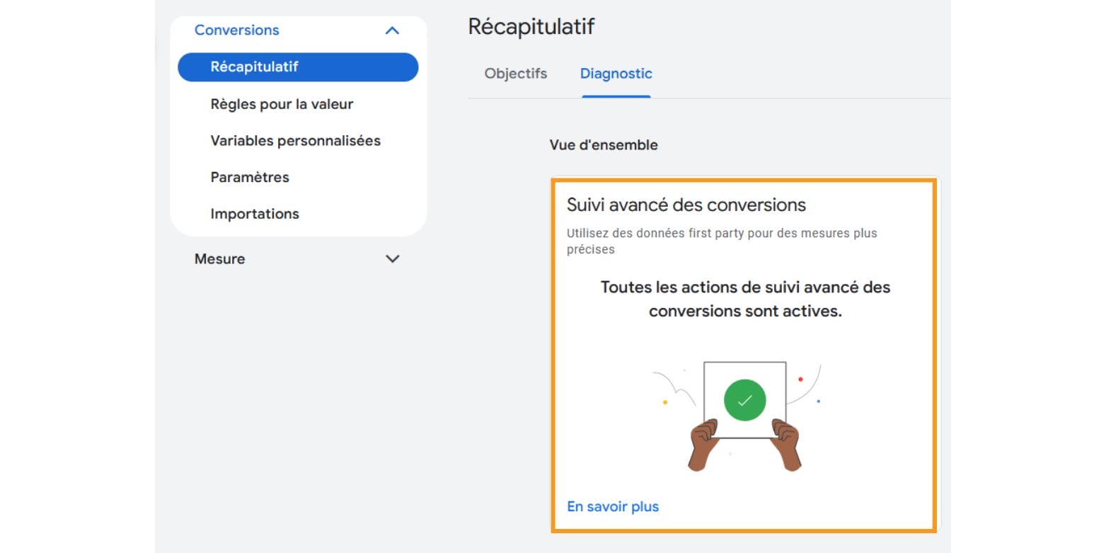suivi avance conversion